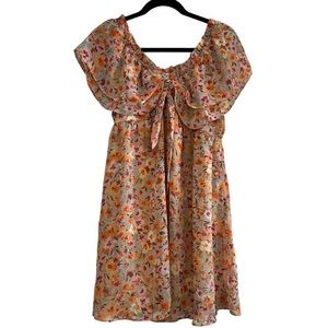 Arula Poppy Floral Off the Shoulder Dress